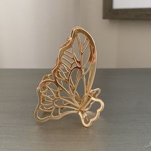 Gold Butterfly Claw Clip